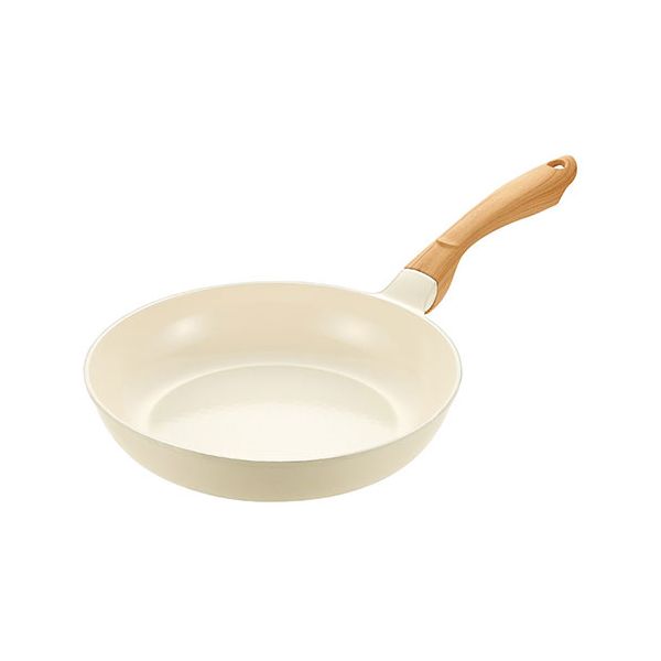 直送・代引不可 よこやま ヴェライトIHセラミックコーティング フライパン26cm 耐久性抜群 内面・外面セラミックコーティング アイボリーカラー VLIH-600S 別商品の同時注文不可