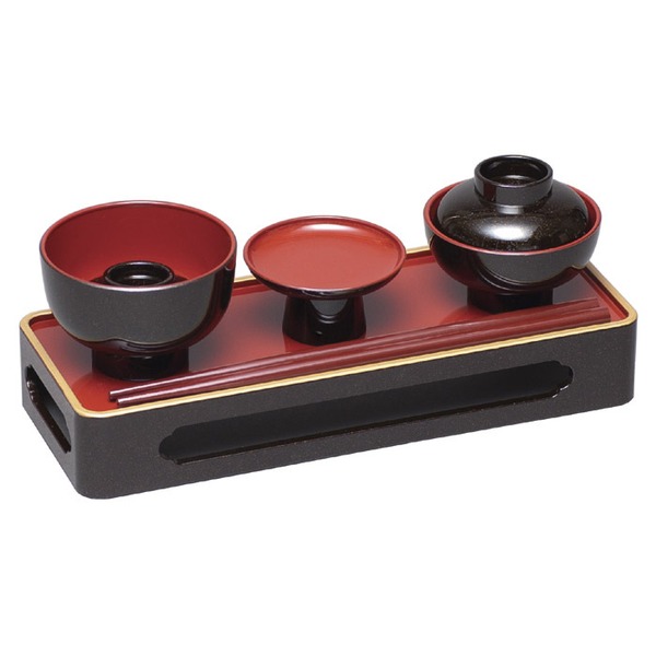 楽天市場】お仏膳セット 約7.5×19.5×3.2cm 三品供え 飯碗 汁椀 高月