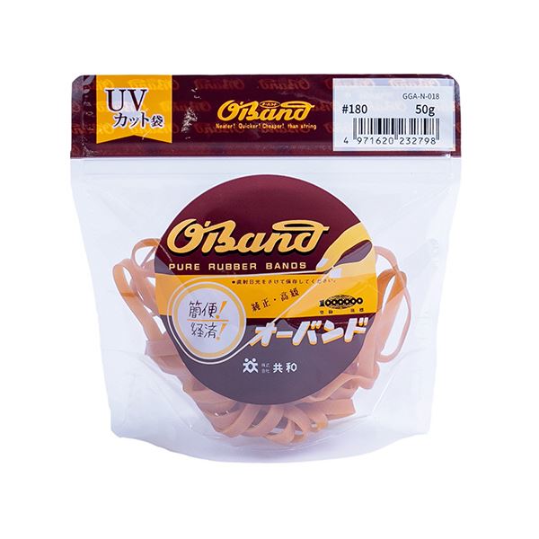 直送・代引不可 （まとめ） 共和 オーバンド#180 内径38mm 50g入 透明袋 GGA-N-018 1袋 【×10セット】 別商品の同時注文不可