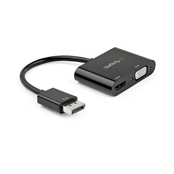 直送・代引不可 StarTech.com DisplayPort1.2-HDMI2.0＆VGAアダプター ブラック DP2VGAHD201個 別商品の同時注文不可