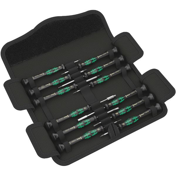 直送・代引不可 WERA ヴェラ 12本組 精密ドライバーセット 収納ポーチ付 073677 工具 ツール DIY 作業工具 道具 別商品の同時注文不可