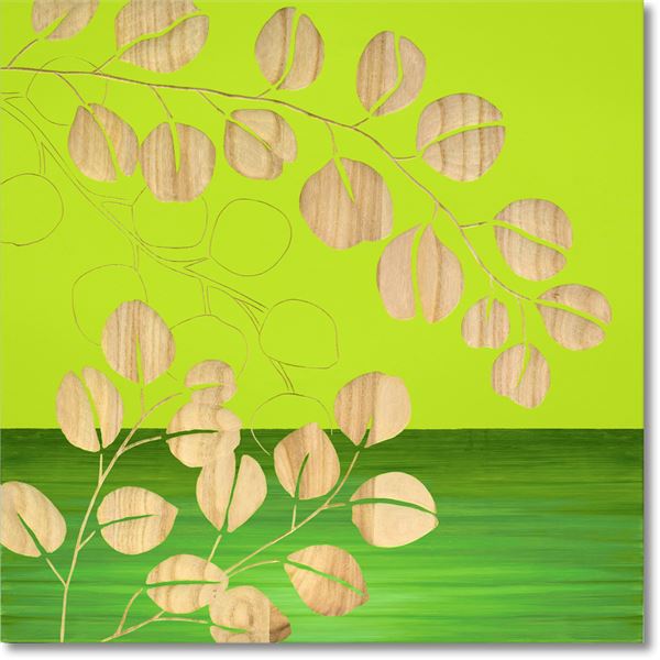 直送・代引不可 ユーパワー ウッドスカルプチャーアート 60×60cm 「ユーカリ」GR+NP 別商品の同時注文不可|測定器・工具のイーデンキ