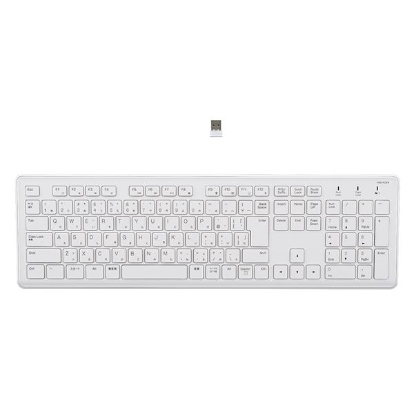直送・代引不可 MCO 無線 超静音フルキーボード (テンキー付) FKB-R249W 別商品の同時注文不可