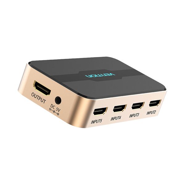 直送・代引不可 ベンション HDMIスイッチャー 5 In／1 Out ゴールド AC-2441 1台 別商品の同時注文不可