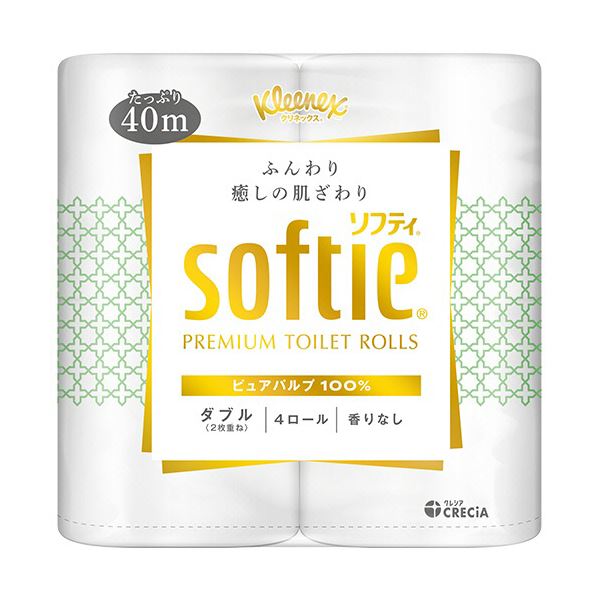 直送・代引不可 日本製紙クレシア クリネックス ソフティダブル 40m 1セット(40ロール:4ロール×10パック) 別商品の同時注文不可