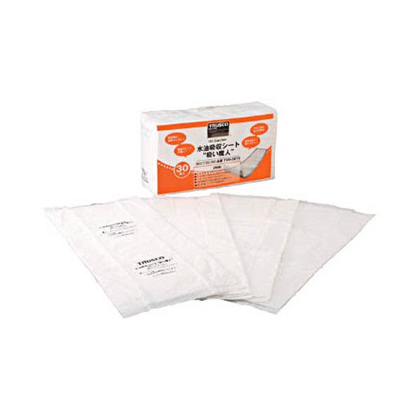直送・代引不可 （まとめ） TRUSCO 水油吸収シート 吸い魔人 TSM-3075 1パック（30枚） 【×2セット】 別商品の同時注文不可