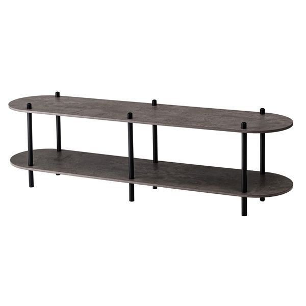 直送・代引不可 オープンラック2段 ブラック (約W155×D38×H45.5cm) 別商品の同時注文不可