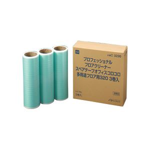 直送・代引不可 （まとめ）オフィスコロコロ 多用途フロア用 スペアテープ 幅320mm×30周巻 3巻入×10パック 別商品の同時注文不可