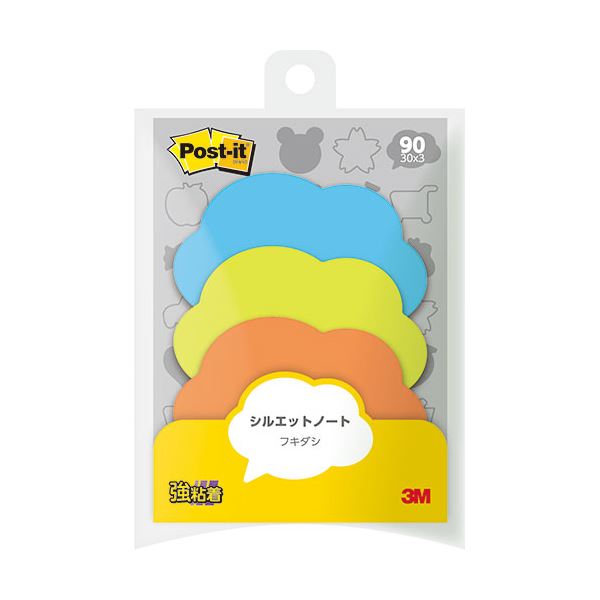 直送・代引不可 【10個セット】 3M Post-it ポストイット シルエットノート 強粘着 フキダシ 3M-SSS-FKRX10 別商品の同時注文不可