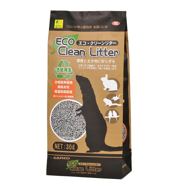 直送・代引不可 エコ クリーンリター 30L (小動物用品/トイレ・砂・シーツ)【代引不可】 別商品の同時注文不可