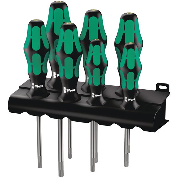 直送・代引不可 WERA ヴェラ 7本組 Kraftformハンドル トルクスドライバーセット ラック付 223161 工具 ツール DIY 作業工具 道具 別商品の同時注文不可