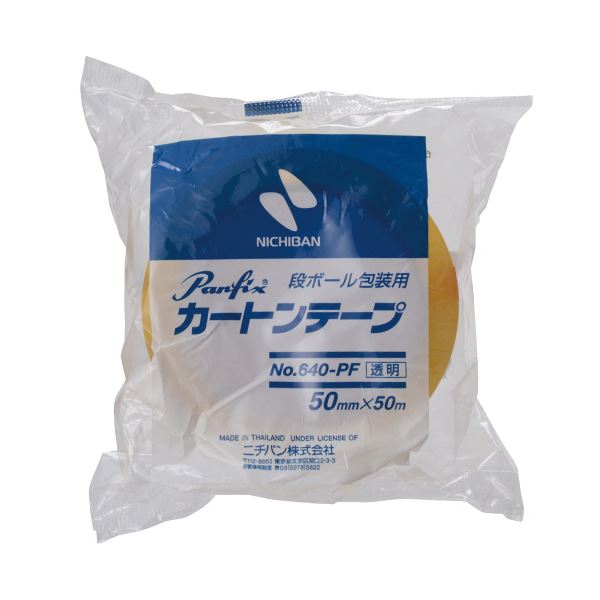 直送・代引不可 (まとめ）ニチバン カートンテープNo.640-PF 50mm×50m 透明 640PF-50 1巻【×30セット】 別商品の同時注文不可