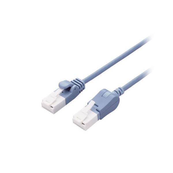 直送・代引不可 【3セット】 エレコム LANケーブル Cat6A準拠 1m スリム タテスイング×ストレート 高速 ブルー LD-GPATSV/BU10X3 別商品の同時注文不可