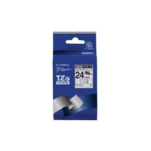 直送・代引不可 （まとめ）ブラザー工業 強粘着テープTZe-S251白に黒文字 24mm【×3セット】 別商品の同時注文不可