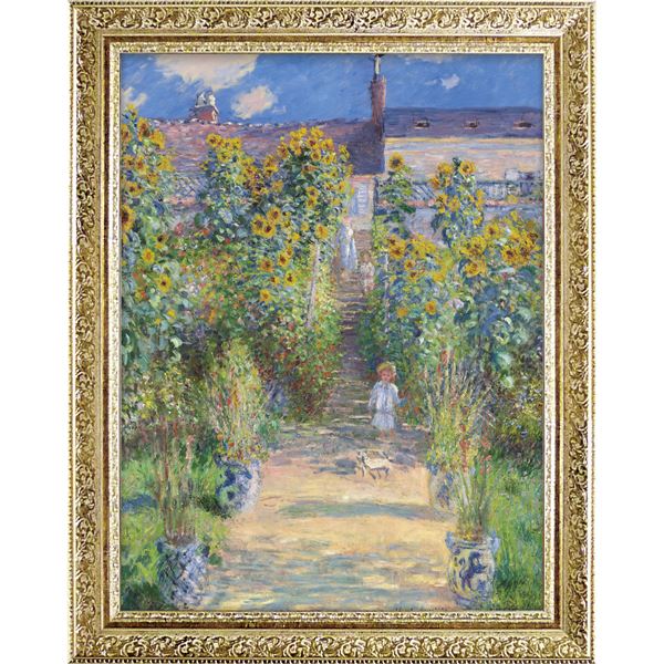 直送・代引不可 ユーパワー ミュージアムアート Gel加工 アートフレーム モネ「ヴェトゥイユの画家の庭」 別商品の同時注文不可