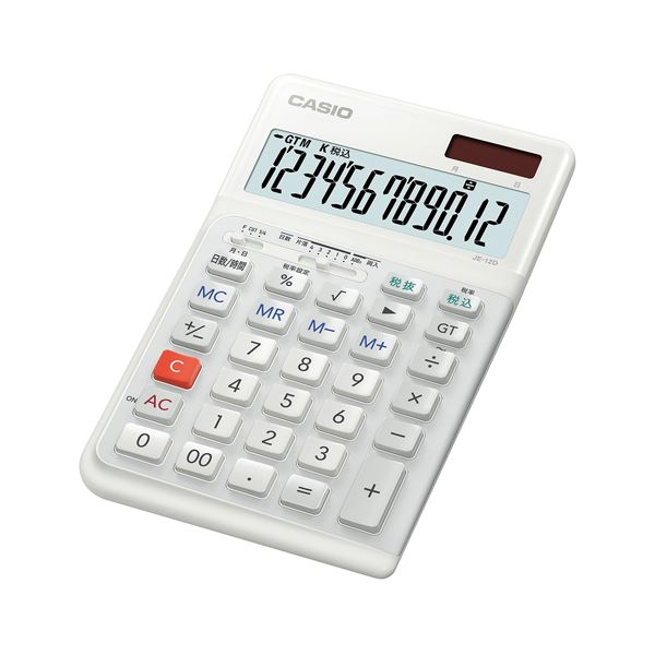 直送・代引不可 カシオ 人間工学電卓 ジャストサイズ12桁 ホワイト 別商品の同時注文不可｜測定器・工具のイーデンキ