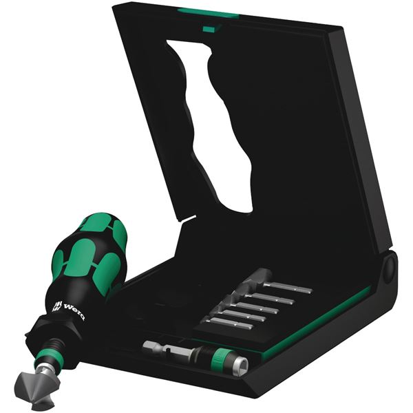 直送・代引不可 WERA ヴェラ 8点組 差込6.35mm カウンターシンク ドライバーハンドルセット ケース付 104650 工具 ツール DIY 作業工具 道具 別商品の同時注文不可