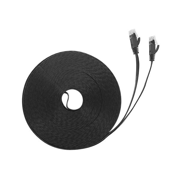 直送・代引不可 （まとめ） LANケーブル フラット CAT6 20m 黒 AS-CAPC040 【×3セット】 別商品の同時注文不可