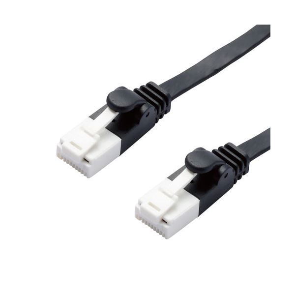 直送・代引不可 (まとめ) エレコム LANケーブル/CAT6A/爪折れ防止/フラット/3m/ブラック LD-GFAT/BK30 【×5セット】 別商品の同時注文不可|測定器・工具のイーデンキ