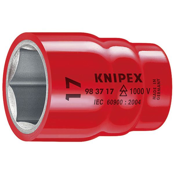 直送・代引不可 KNIPEX クニペックス 9837-14 3/8SQ 絶縁ソケット 1000V 工具 ツール DIY 作業工具 道具 ソケット 別商品の同時注文不可 4,497円