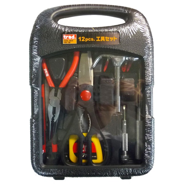 直送・代引不可　（業務用20セット）TRAD 工具セット/作業工具 【12個入】 TS-12 〔業務用/家庭用/DIY/日曜大工〕　別商品の同時注文不可