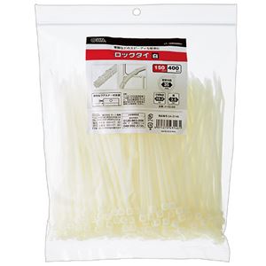 直送・代引不可 (まとめ) オーム電機 ロックタイ 150mm 白 LT-150W400WH 1袋(400本) 【×4セット】 別商品の同時注文不可