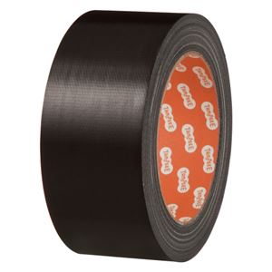 直送・代引不可（まとめ） TANOSEE 布テープ（カラー） 50mm×25m 黒 1巻 【×15セット】別商品の同時注文不可