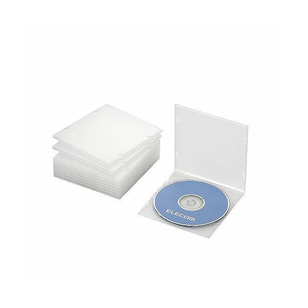 直送・代引不可 (まとめ)エレコム Blu-ray/DVD/CDケース(スリム/PP/1枚収納) CCD-JPCS10CR【×5セット】 別商品の同時注文不可