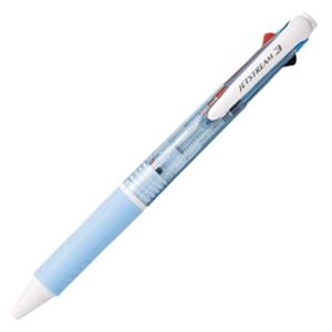 直送・代引不可 （まとめ） 三菱鉛筆 3色ボールペン ジェットストリーム 0.7mm （軸色 水色） SXE340007.8 1本 【×15セット】 別商品の同時注文不可