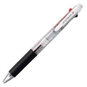 直送・代引不可 （まとめ） 三菱鉛筆 3色ボールペン ジェットストリーム 0.7mm （軸色 透明） SXE340007.T 1本 【×15セット】 別商品の同時注文不可