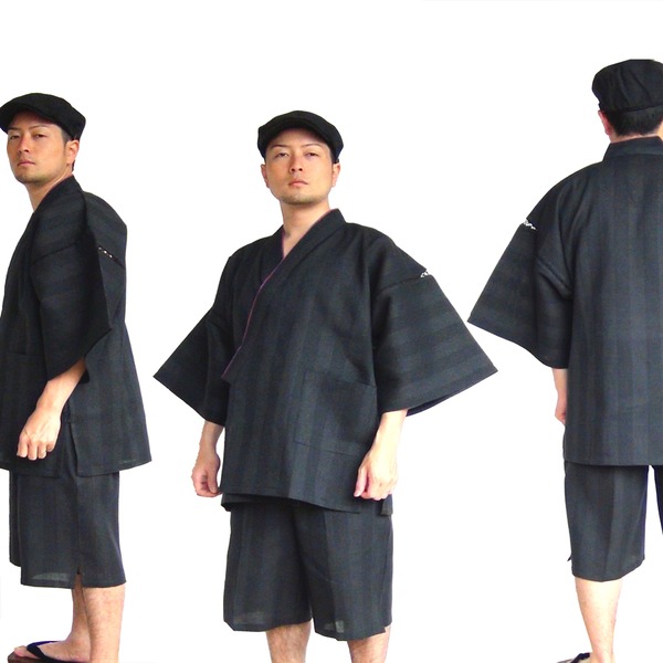 纏 まとい 織 甚平 ジンベイ M ネイビー 綿100％ 耐久性 通気性 吸汗性 部屋着 ルームウェア 寝巻 寝間着 パジャマ 楽天市場】【送料無料】纏 まとい 織 甚平 ジンベイ M ブラック 綿100