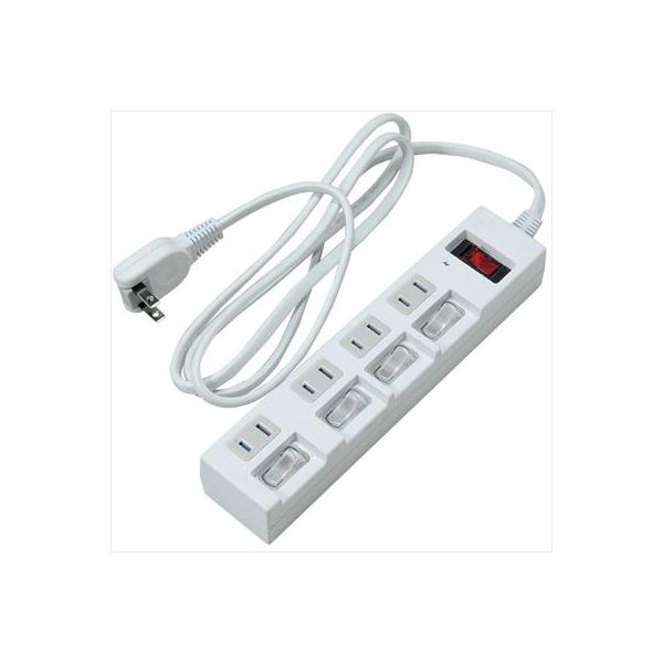 直送・代引不可 (まとめ)YAZAWA 個別集中スイッチ付節電タップ Y02BKS452WH【×2セット】 別商品の同時注文不可 4,531円