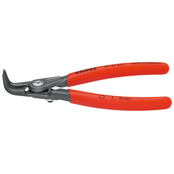 直送・代引不可 KNIPEX クニペックス 4941-A01 軸用 精密 スナップリングプライヤー 曲 工具 ツール DIY 作業工具 道具 プライヤー 別商品の同時注文不可