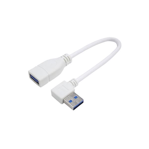 直送・代引不可　(まとめ)変換名人 USB3.0L型ケーブル延長20(右L) USB3A-CA20RL【×5セット】　別商品の同時注文不可