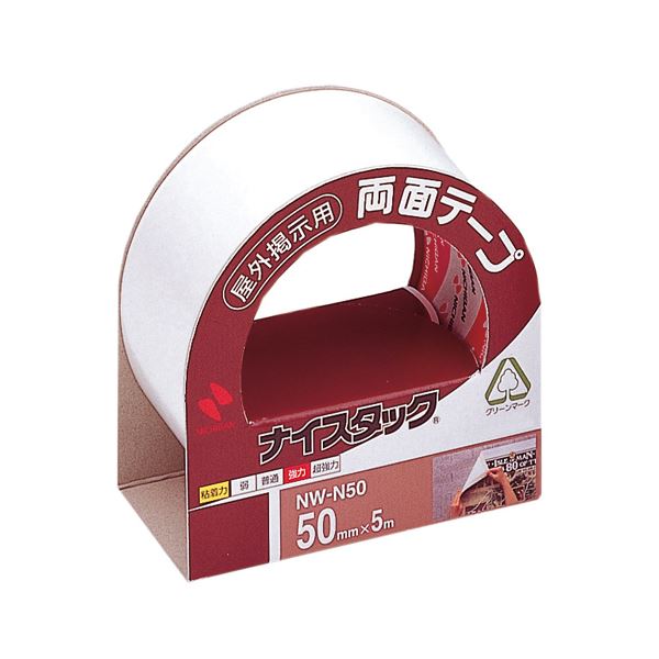 直送・代引不可 (まとめ) ニチバン ナイスタック 両面テープ 屋外掲示用 大巻 50mm×5m NW-N50 1巻 【×10セット】 別商品の同時注文不可