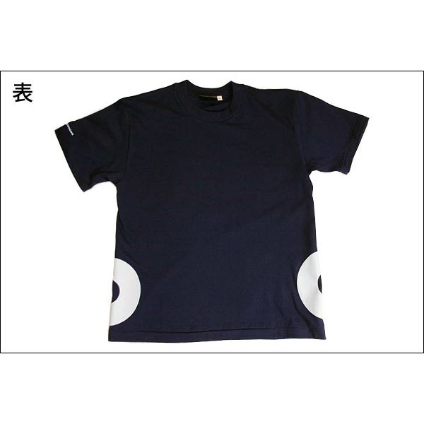 直送・代引不可戦国武将Tシャツ 【加藤清正 桔梗紋】 XLサイズ 半袖 綿100% ネイビー(紺) 〔メンズ 大きいサイズ Uネック おもしろ〕別商品の同時注文不可
