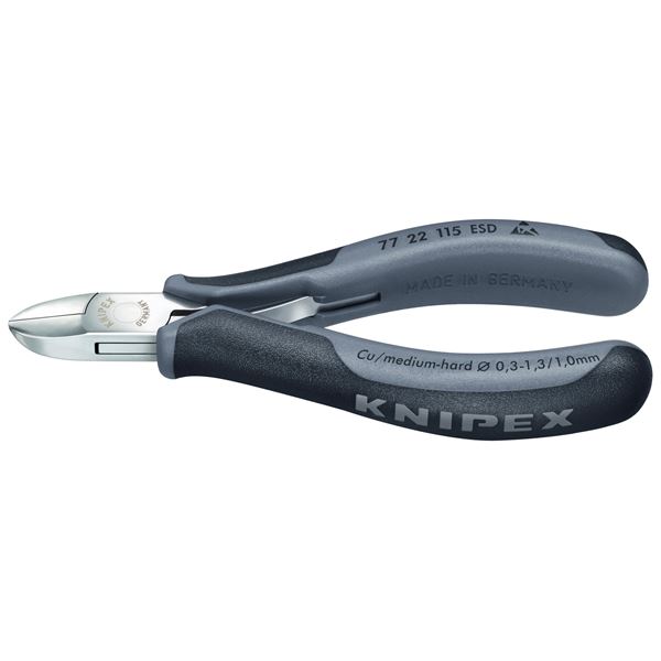 直送・代引不可 KNIPEX クニペックス 7722-115ESD エレクトロニクスニッパー 工具 ツール DIY 作業工具 道具 ニッパー 別商品の同時注文不可