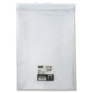 直送・代引不可（まとめ） TANOSEE OPP袋 フタ・テープ付 A4用 225×310+40mm 1パック（100枚） 【×5セット】別商品の同時注文不可
