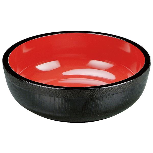 直送・代引不可 尺2 ABS外木目 新こね鉢/調理器具 【内朱天黒 A】 直径359mm×97mm 日本製 〔和食 レストラン 店舗 お店〕【代引不可】 別商品の同時注文不可