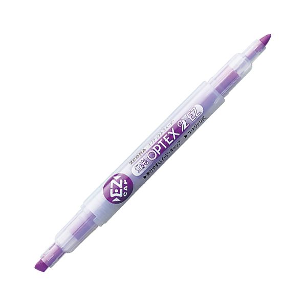 直送・代引不可 （まとめ） ゼブラ 蛍光オプテックス 太細両用 2-EZ 紫 【×50セット】 別商品の同時注文不可