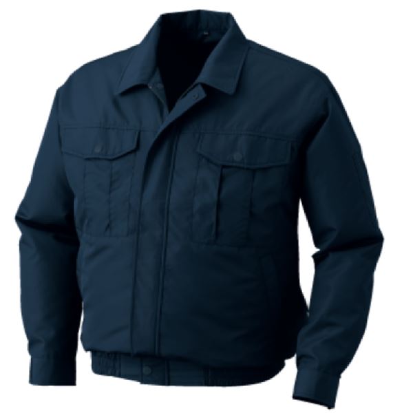 直送・代引不可 KU90540 空調服 R ポリエステル製長袖ブルゾン 服のみ ネイビー 4L 別商品の同時注文不可