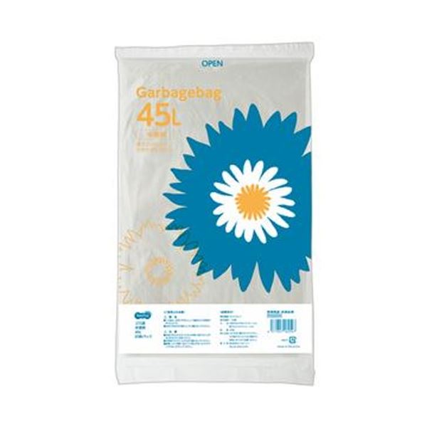 直送・代引不可 （まとめ）TANOSEE ゴミ袋 半透明 45L 1パック（20枚）【×50セット】 別商品の同時注文不可