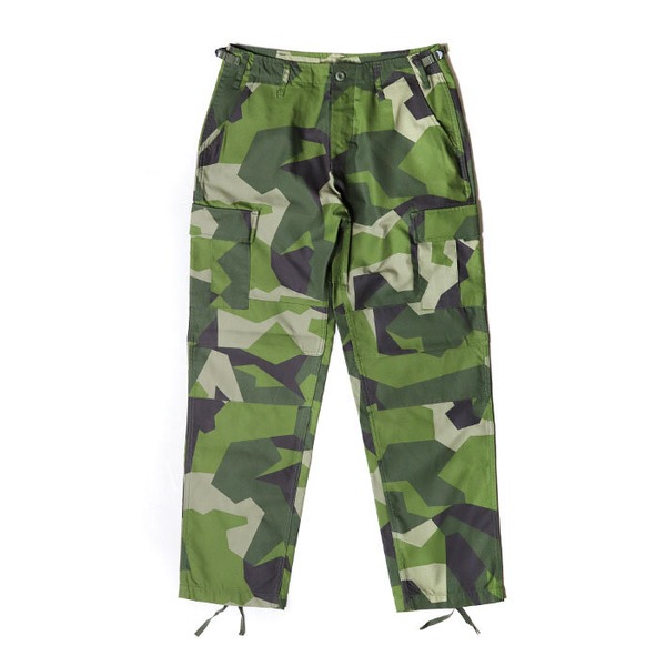 直送・代引不可 スウェーデン軍 BDU Battle Dress Uniform M90 カーゴパンツ レプリカ S グリーンカモ ミリタリーパンツ ミリタリーウェア 別商品の同時注文不可