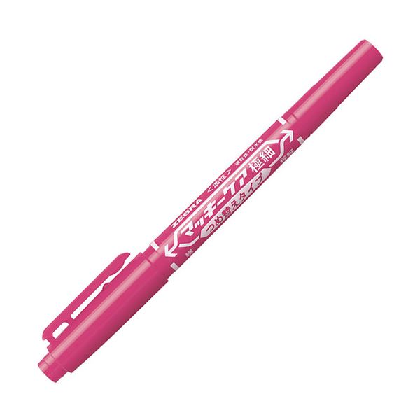 直送・代引不可 (まとめ) ゼブラ 油性マーカー マッキーケア極細 つめ替えタイプ 細字+極細 ピンク YYTS5-P 1本 【×100セット】 別商品の同時注文不可