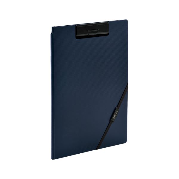 直送・代引不可 （まとめ） LIHIT LAB SMART FIT クリップファイル A4判 タテ型 ネイビー 【×5セット】 別商品の同時注文不可