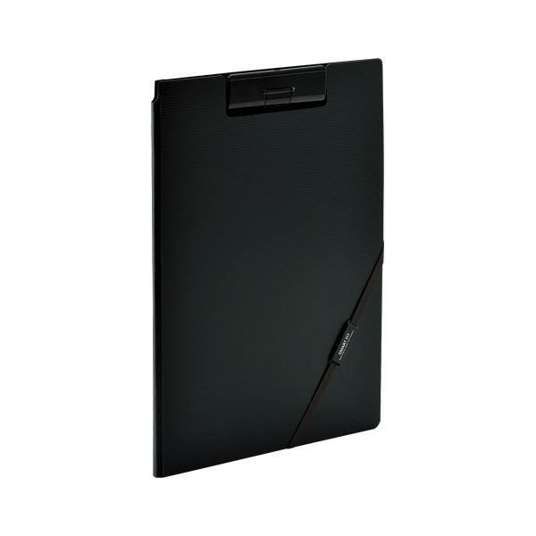 直送・代引不可 （まとめ） LIHIT LAB SMART FIT クリップファイル A4判 タテ型 ブラック 【×5セット】 別商品の同時注文不可