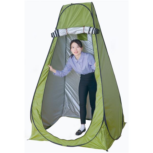 直送・代引不可 AT多目的ポップアップテント 【約120×120×190cm】 収納時：約φ58cm 〔災害時 緊急時 避難時 アウトドア〕 別商品の同時注文不可