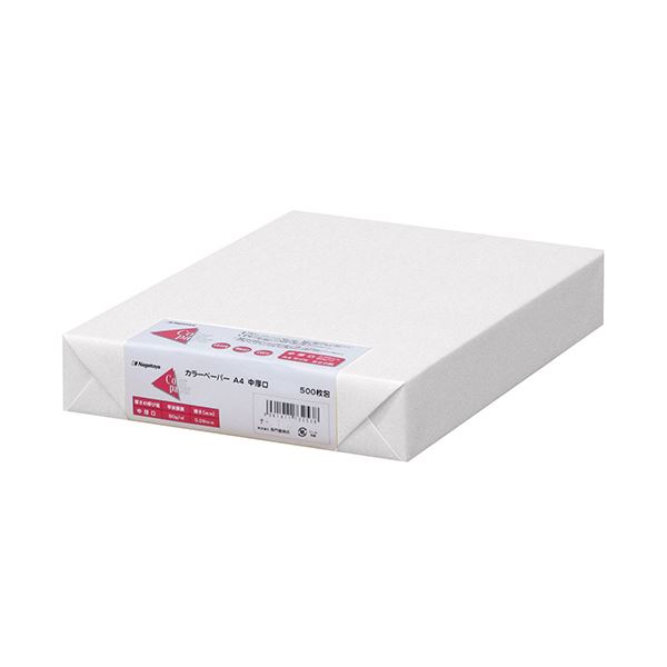 直送・代引不可 (まとめ) 長門屋商店 Color Paper A4中厚口 白 ナ-3251 1冊(500枚) 【×5セット】 別商品の同時注文不可