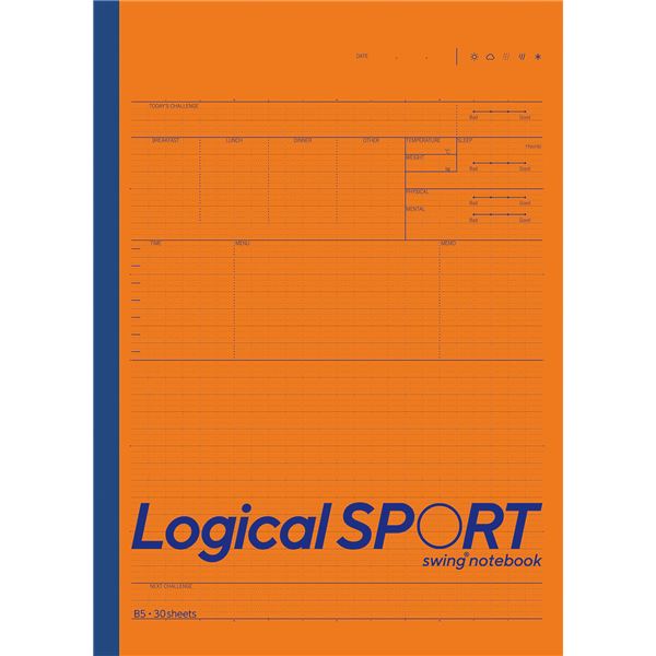 直送・代引不可 （まとめ） ロジカルスポーツノート ノ-B590A-OR オレンジ【×20セット】 別商品の同時注文不可