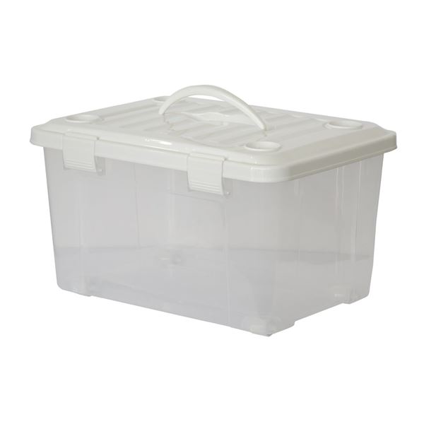 直送・代引不可 (まとめ) フリーボック/収納ボックス 【幅50cm】 プラスチック製 ハンドル＆コロ付き 『プロフィックス』 【&times;8個セット】 別商品の同時注文不可｜測定器・工具のイーデンキ